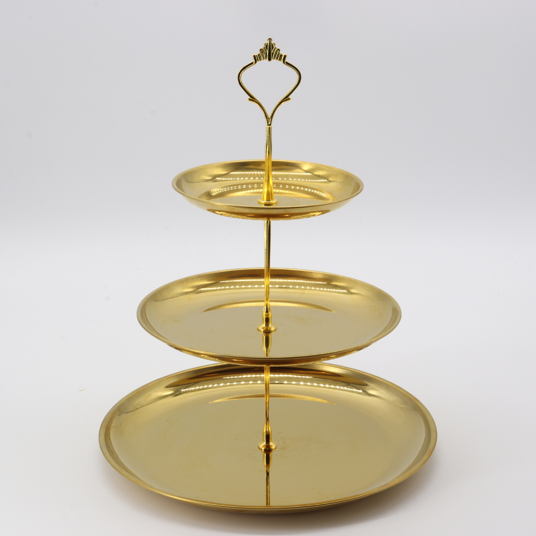 Gold 3-Tiered Tea Stand