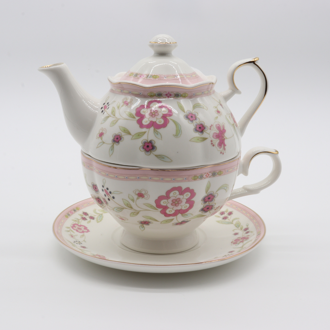 Floral Teapot-for-One Set