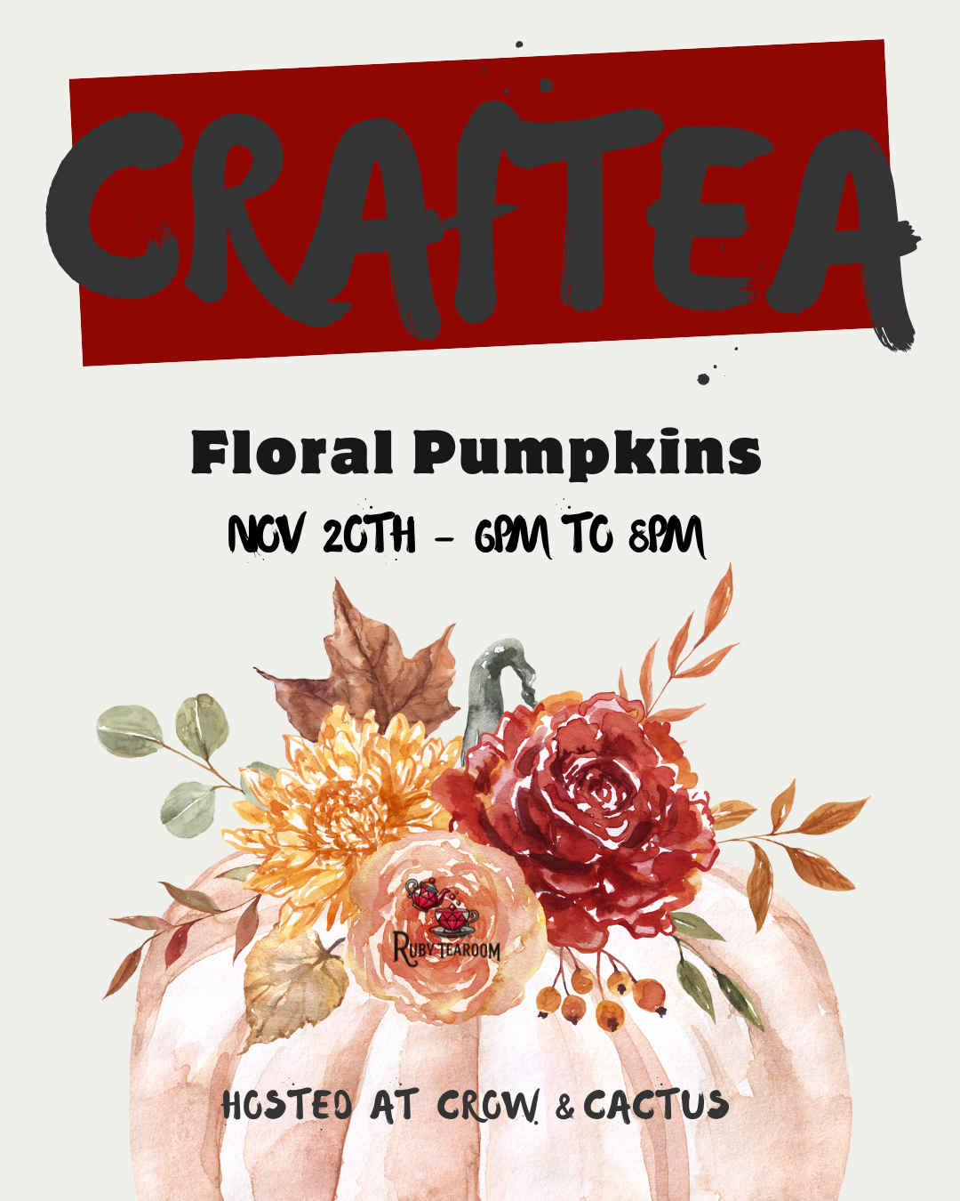 CrafTEA: Floral Pumpkins