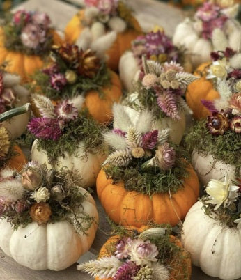 CrafTEA: Floral Pumpkins